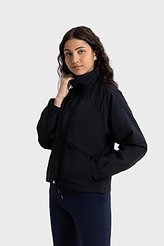 altiland Cropped Softshell Lined Rain Jacket for Women, Breathable